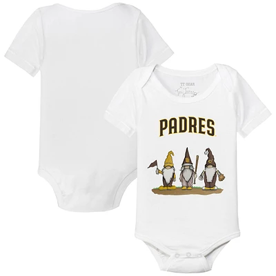 Infant Tiny Turnip White San Diego Padres Gnomes Bodysuit