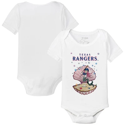 Infant Tiny Turnip White Texas Rangers Mermaid Bodysuit