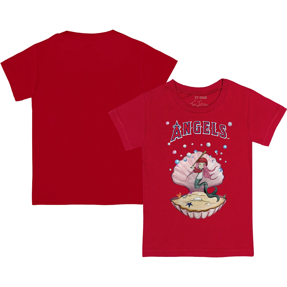 Infant Tiny Turnip Red Los Angeles Angels Mermaid T-Shirt