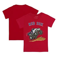 Infant Tiny Turnip Red Boston Sox Monster Truck T-Shirt