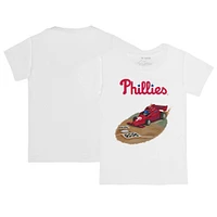 Infant Tiny Turnip White Philadelphia Phillies Race Car T-Shirt