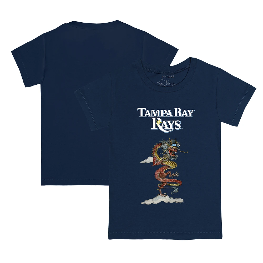 Infant Tiny Turnip Navy Tampa Bay Rays 2024 Year of the Dragon T-Shirt