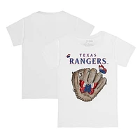 Toddler Tiny Turnip White Texas Rangers Butterfly Glove T-Shirt