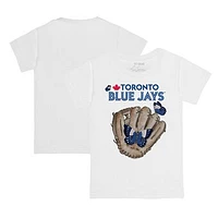 Toddler Tiny Turnip White Toronto Blue Jays Butterfly Glove T-Shirt