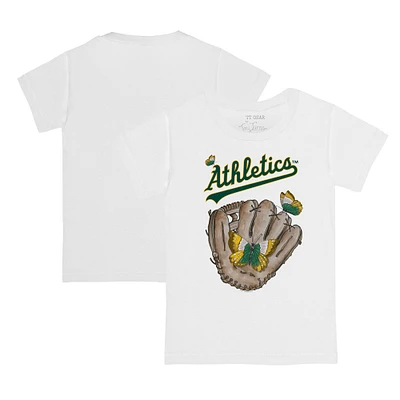 Toddler Tiny Turnip White Athletics Butterfly Glove T-Shirt