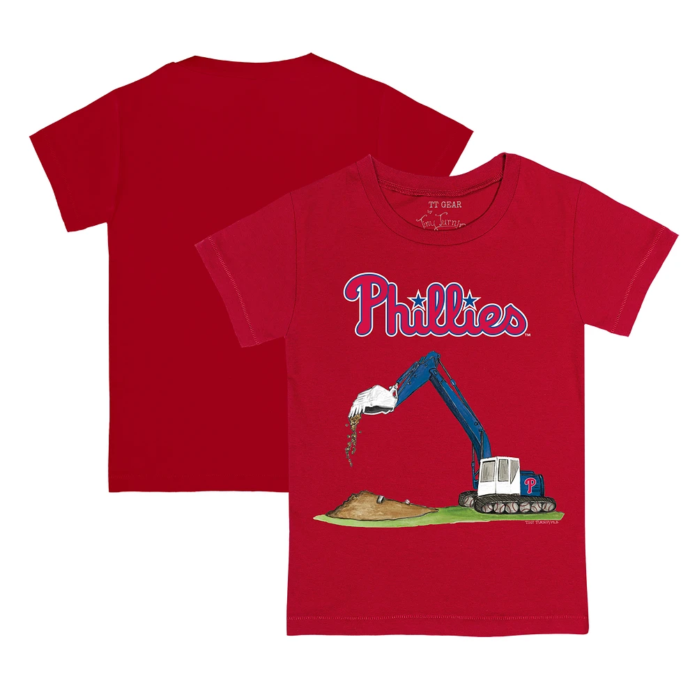 Toddler Tiny Turnip Red Philadelphia Phillies Excavator T-Shirt