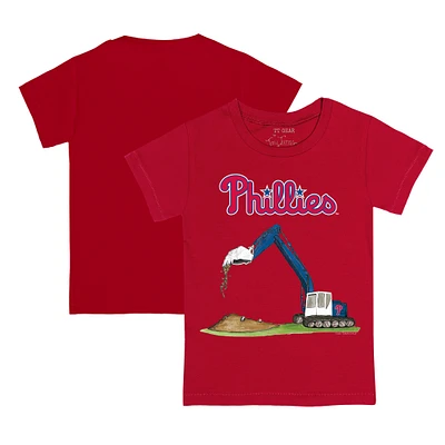 Toddler Tiny Turnip Red Philadelphia Phillies Excavator T-Shirt