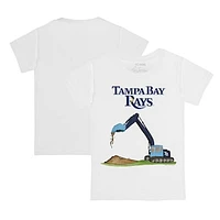 Toddler Tiny Turnip White Tampa Bay Rays Excavator T-Shirt