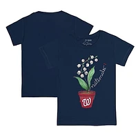 Toddler Tiny Turnip Navy Washington Nationals Lilies & Ladybugs T-Shirt