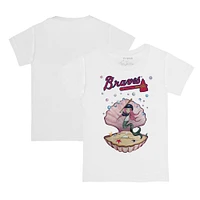 Toddler Tiny Turnip White Atlanta Braves Mermaid T-Shirt