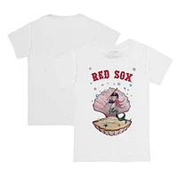 Toddler Tiny Turnip White Boston Red Sox Mermaid T-Shirt
