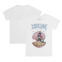 Toddler Tiny Turnip White Chicago Cubs Mermaid T-Shirt