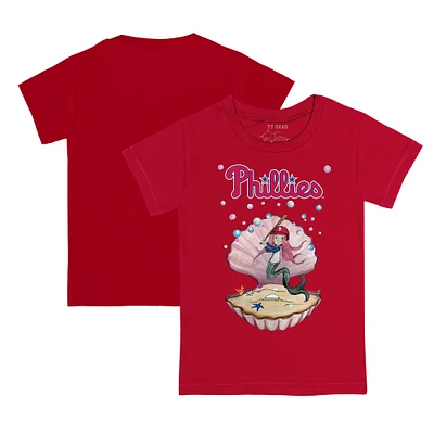 Toddler Tiny Turnip Red Philadelphia Phillies Mermaid T-Shirt
