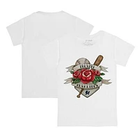 Toddler Tiny Turnip White Miami Marlins Tattoo Rose T-Shirt