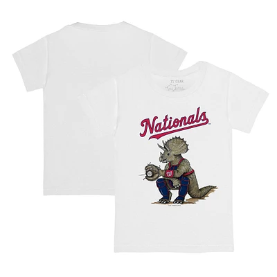 Toddler Tiny Turnip White Washington Nationals Triceratops T-Shirt