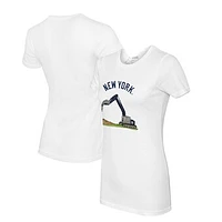 Women's Tiny Turnip White New York Yankees Excavator T-Shirt