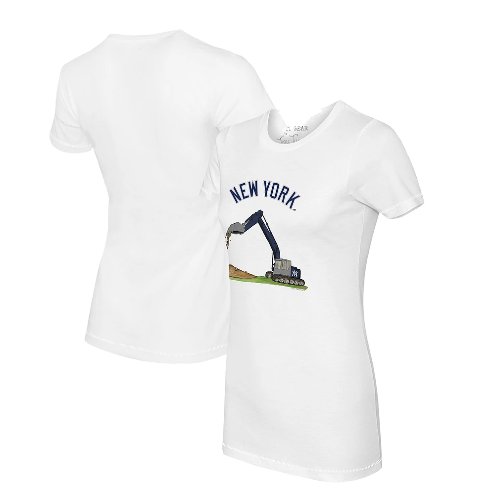 Women's Tiny Turnip White New York Yankees Excavator T-Shirt