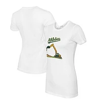 Women's Tiny Turnip White Athletics Excavator T-Shirt