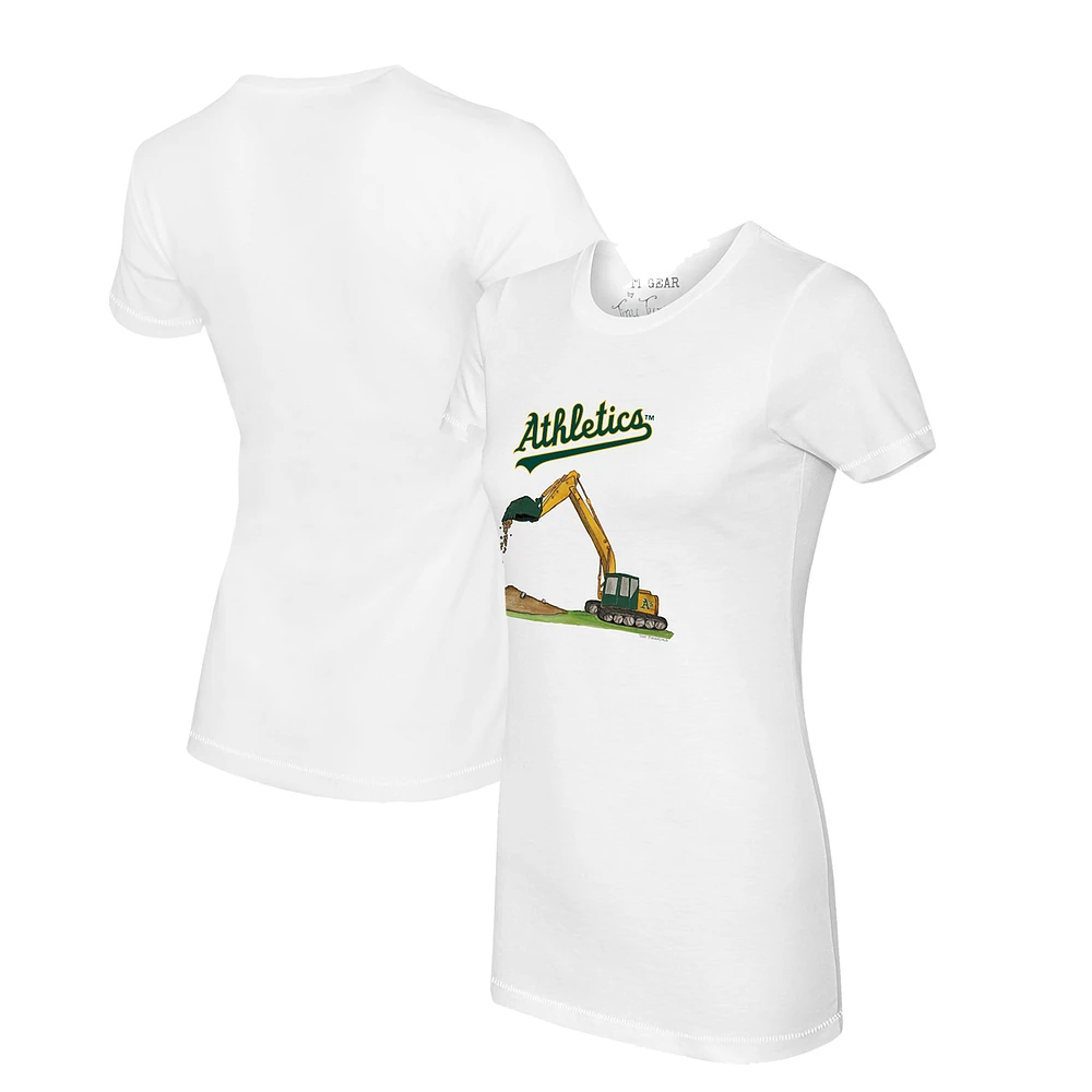 Women's Tiny Turnip White Athletics Excavator T-Shirt
