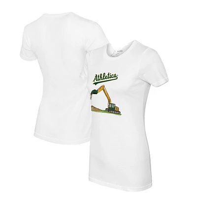 Women's Tiny Turnip White Athletics Excavator T-Shirt