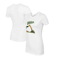 Women's Tiny Turnip White Athletics Excavator T-Shirt