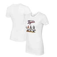 Women's Tiny Turnip White Detroit Tigers Gnomes T-Shirt
