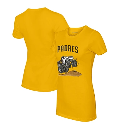 Women's Tiny Turnip Gold San Diego Padres Monster Truck T-Shirt