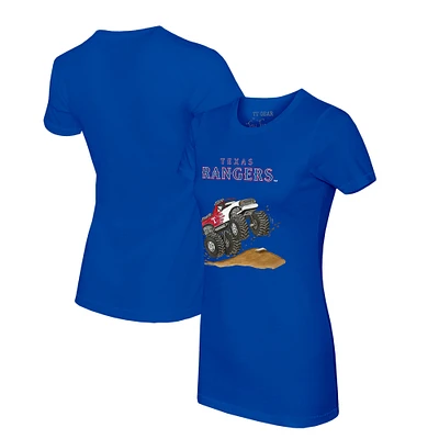 Women's Tiny Turnip Royal Texas Rangers Monster Truck T-Shirt