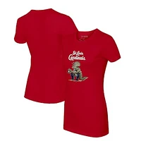 Women's Tiny Turnip Red St. Louis Cardinals Triceratops T-Shirt