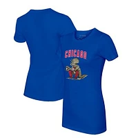 Women's Tiny Turnip Royal Chicago Cubs Triceratops T-Shirt