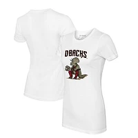 Women's Tiny Turnip White Arizona Diamondbacks Triceratops T-Shirt
