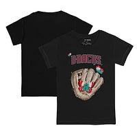 Youth Tiny Turnip Black Arizona Diamondbacks Butterfly Glove T-Shirt