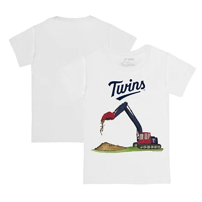 Youth Tiny Turnip White Minnesota Twins Excavator T-Shirt