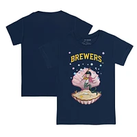 Youth Tiny Turnip Navy Milwaukee Brewers Mermaid T-Shirt