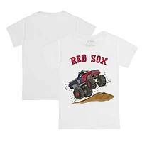 Youth Tiny Turnip White Boston Red Sox Monster Truck T-Shirt