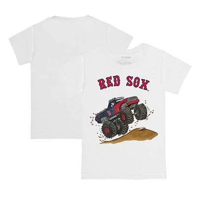 Youth Tiny Turnip Red Boston Sox Monster Truck T-Shirt