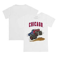 Youth Tiny Turnip White Chicago Cubs Monster Truck T-Shirt