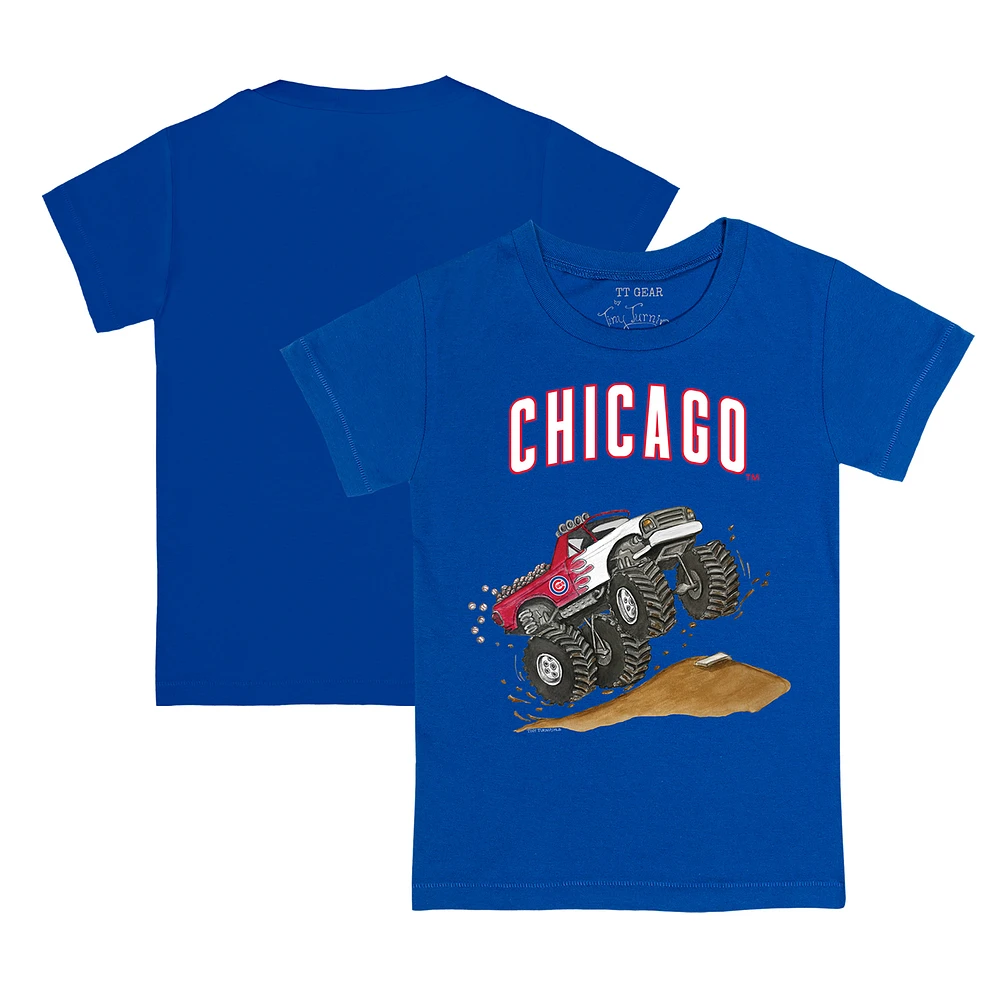 Youth Tiny Turnip Royal Chicago Cubs Monster Truck T-Shirt