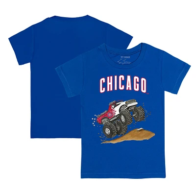 Youth Tiny Turnip Royal Chicago Cubs Monster Truck T-Shirt