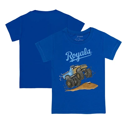 Youth Tiny Turnip Royal Kansas City Royals Monster Truck T-Shirt