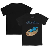 Youth Tiny Turnip Black Miami Marlins Race Car T-Shirt