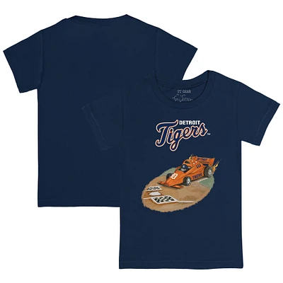 Youth Tiny Turnip Navy Detroit Tigers Race Car T-Shirt