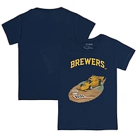 Youth Tiny Turnip Navy Milwaukee Brewers Race Car T-Shirt
