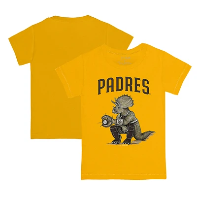 Youth Tiny Turnip Gold San Diego Padres Triceratops T-Shirt