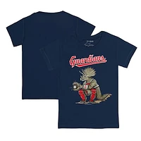 Youth Tiny Turnip Navy Cleveland Guardians Triceratops T-Shirt