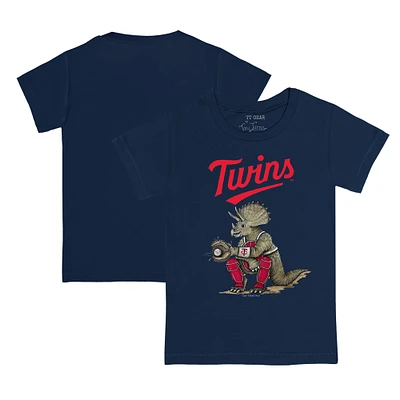 Youth Tiny Turnip Navy Minnesota Twins Triceratops T-Shirt