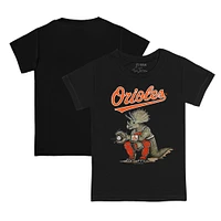 Youth Tiny Turnip Black Baltimore Orioles Triceratops T-Shirt