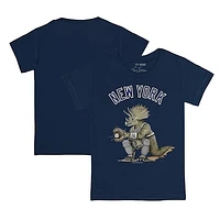 Youth Tiny Turnip Navy New York Yankees Triceratops T-Shirt