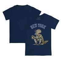 Youth Tiny Turnip Navy New York Yankees Triceratops T-Shirt