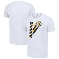 Men's Starter  White Boston Bruins Color Scratch T-Shirt
